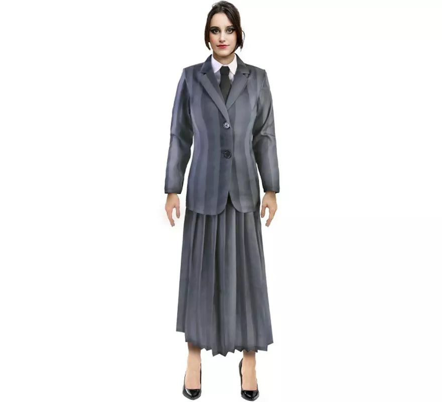 Translation missing: de.Disfraz de Uniforme Escolar Gótico a rayas para mujer