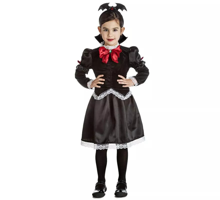 Disfraz de Vampira Gótica oscura para niña