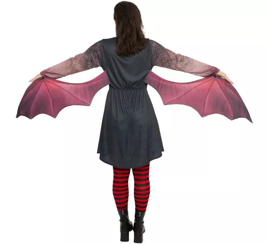 Disfraz de Vampira oscura con alas para mujer