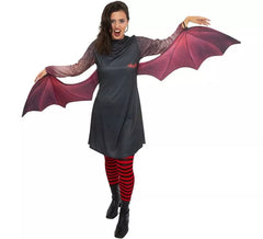 Dunkles Vampirkostüm mit Flügeln für Damen