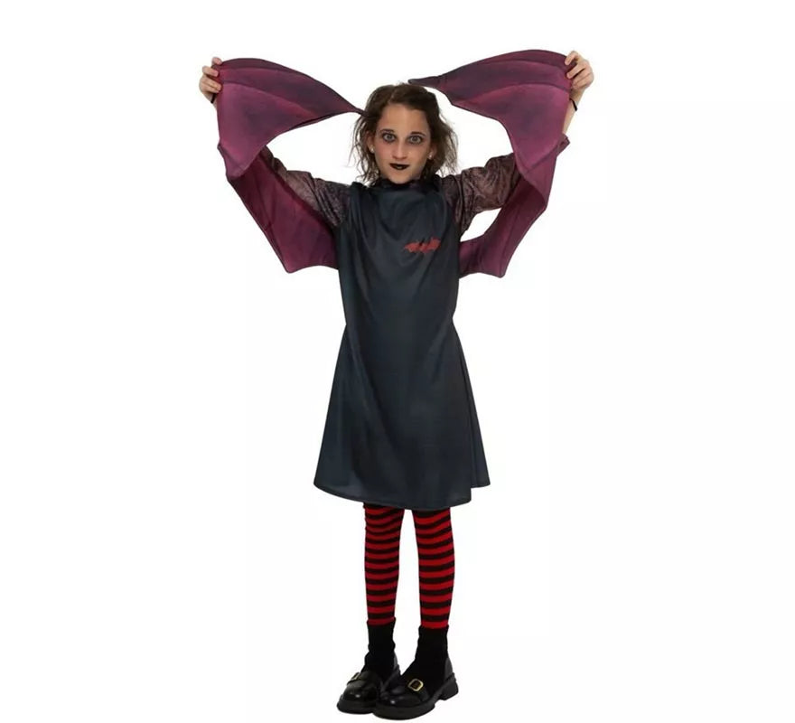 Translation missing: de.Disfraz de Vampira oscura con alas para niña