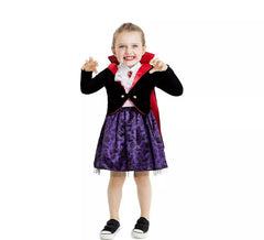 Klassisches Vampirkostüm mit Umhang und Kragen für Baby und Mädchen