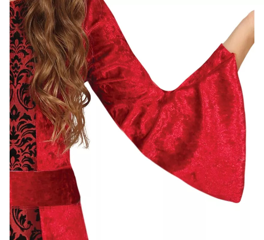 Translation missing: de.Disfraz de Vampiresa con capucha roja para niña