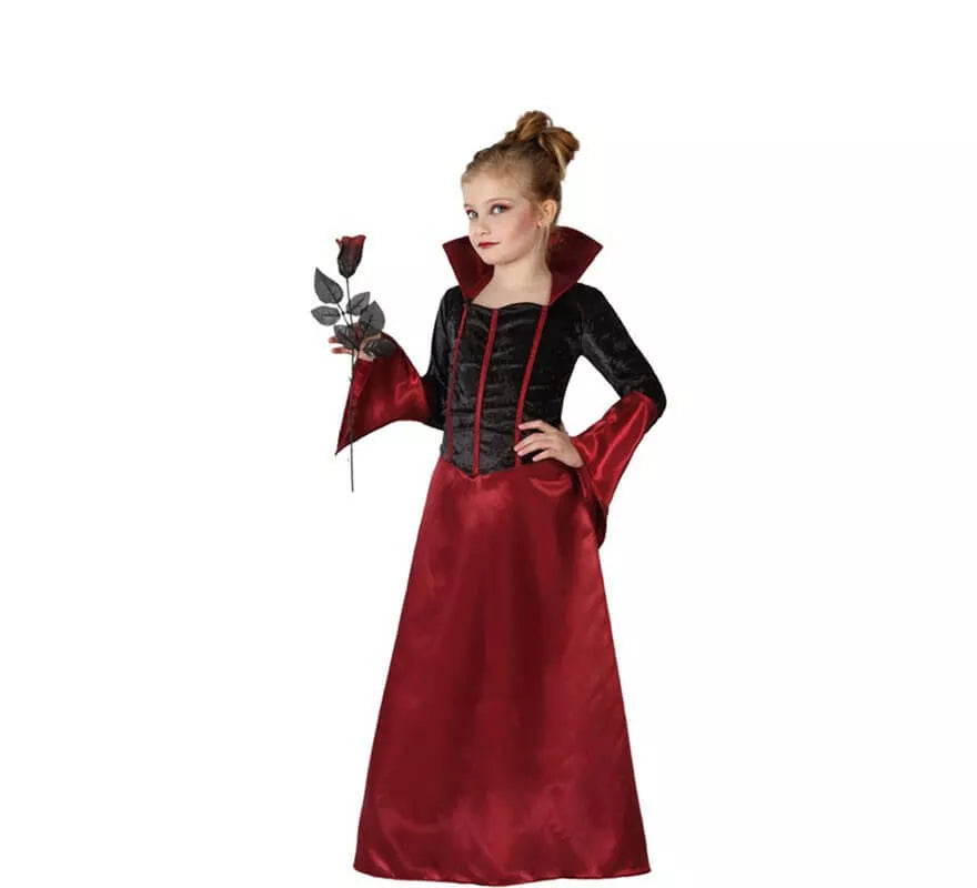Translation missing: de.Disfraz de Vampiresa con Cuello para niña