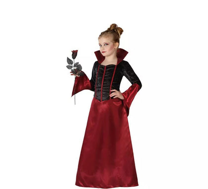 Disfraz de Vampiresa con Cuello para niña