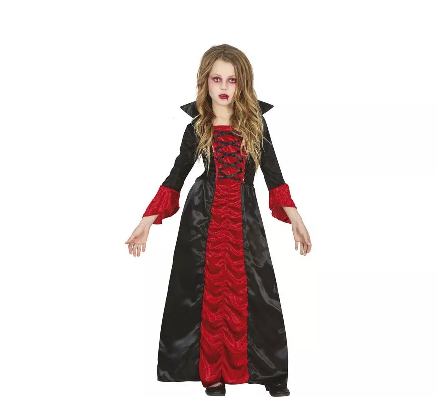 Translation missing: de.Disfraz de Vampiresa con vestido largo para niña