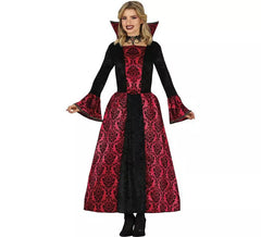 Rotes Gothic-Vampir-Kostüm für Damen