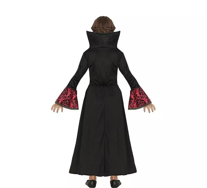 Translation missing: de.Disfraz de Vampiresa de Gótica rojo para niña
