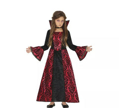 Rotes Gothic-Vampir-Kostüm für Mädchen