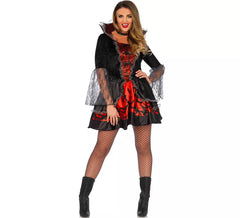 Tödliches dunkles Vampirin-Kostüm für Damen