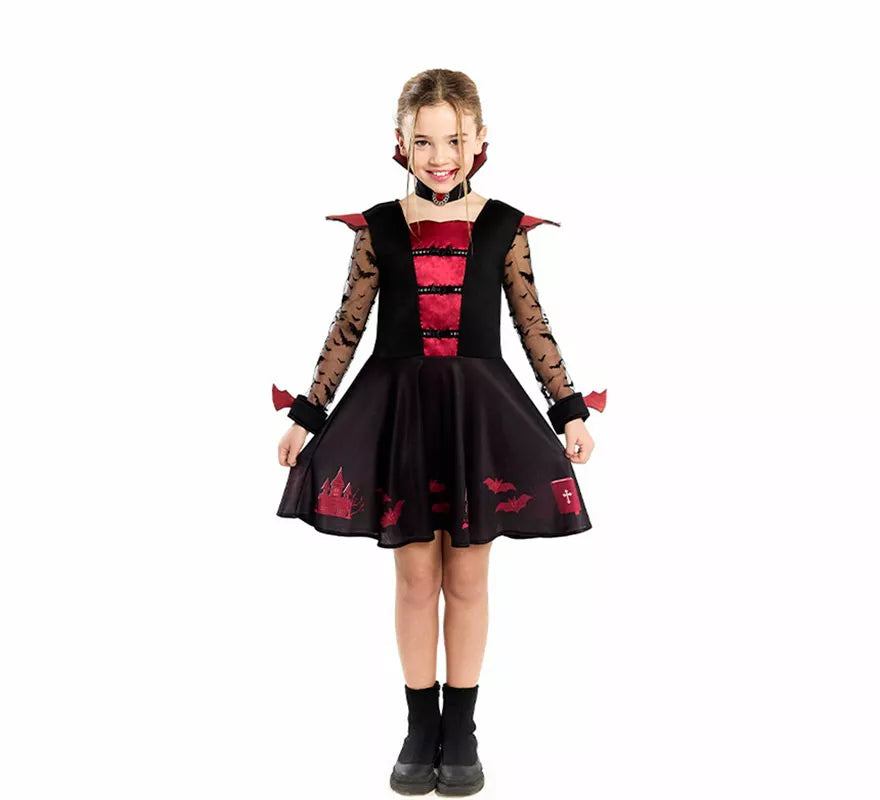 Translation missing: de.Disfraz de Vampiresa Elegante para niña