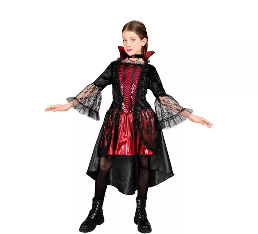 Translation missing: de.Disfraz de Vampiresa Elegante para niña