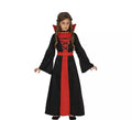 Disfraz de Vampiresa Elegante rojo y negro para niña