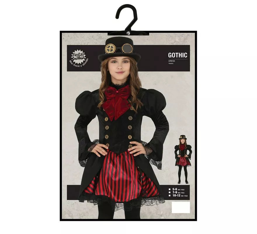 Disfraz de Vampiresa Gótica Steampunk para niña