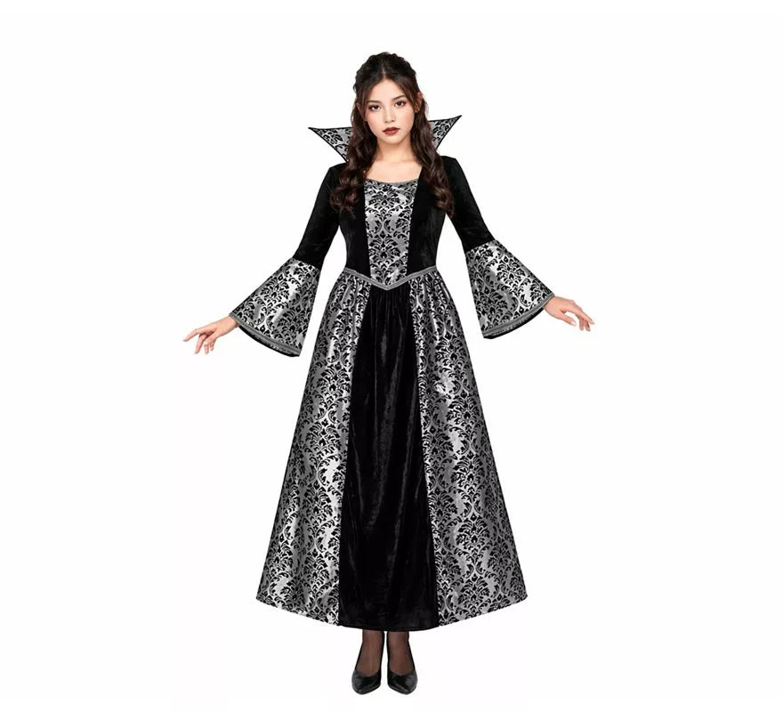 Translation missing: de.Disfraz de Vampiresa gris y negra para mujer