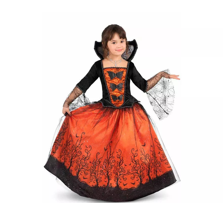 Disfraz de Vampiresa Reina de Halloween para niña