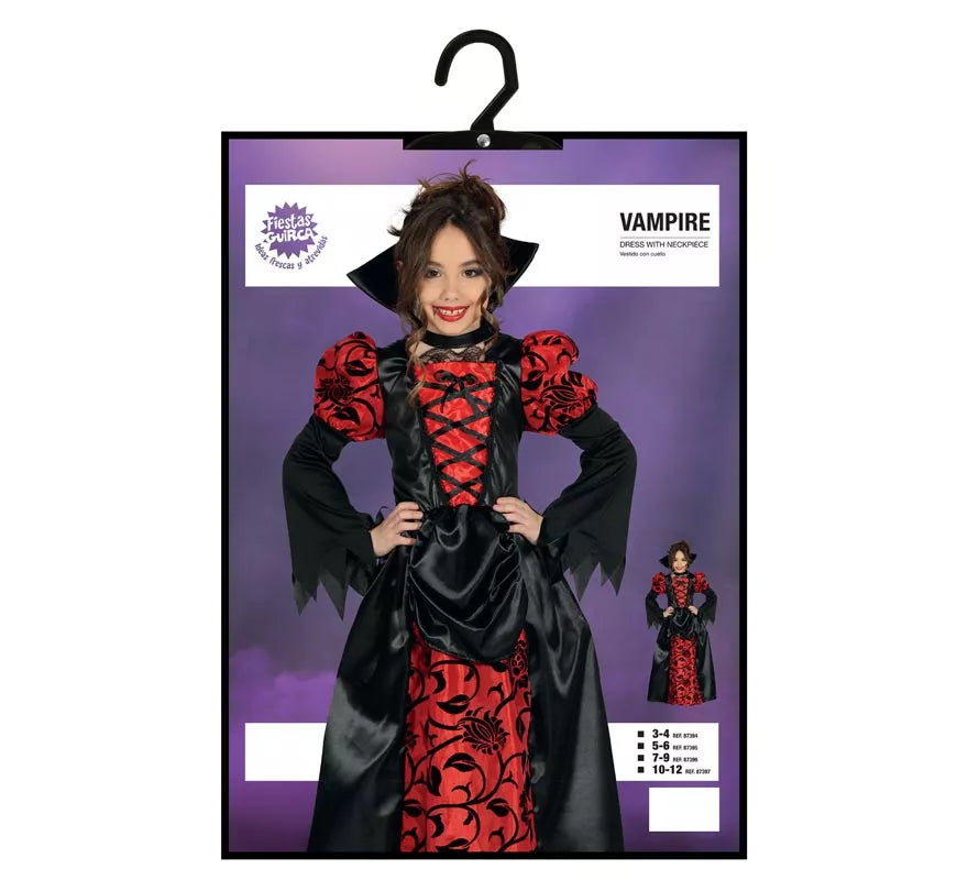 Translation missing: de.Disfraz de Vampiresa Roja para niña
