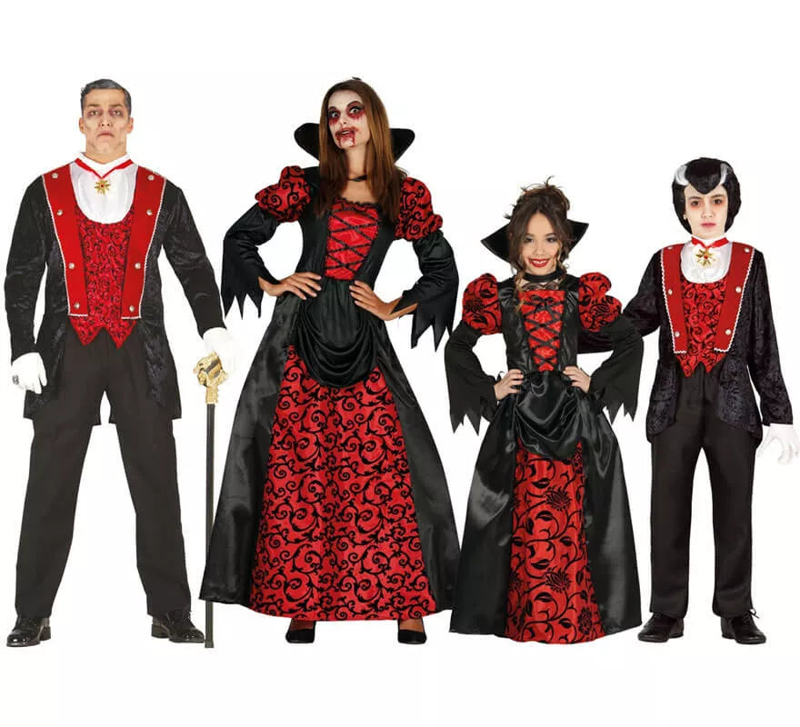 Translation missing: de.Disfraz de Vampiresa Roja para niña