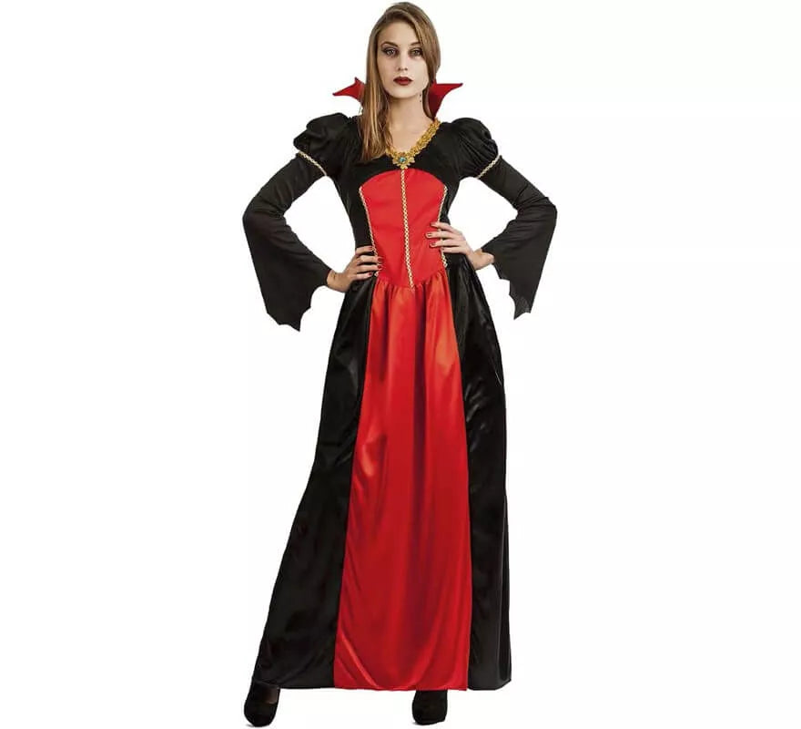 Translation missing: de.Disfraz de Vampiresa Roja y Negra para mujer