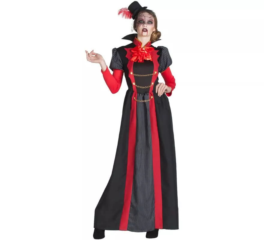 Disfraz de Vampiresa Victoriana Roja para mujer