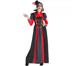 Rotes viktorianisches Vampirfrauenkostüm