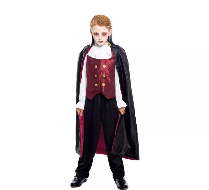 Translation missing: de.Disfraz de Vampiro Clásico Capa larga para niño