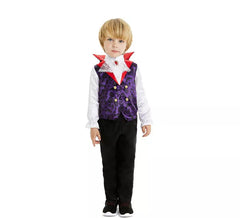 Klassisches Vampirkostüm mit Umhang und Halsband für Baby und Kind