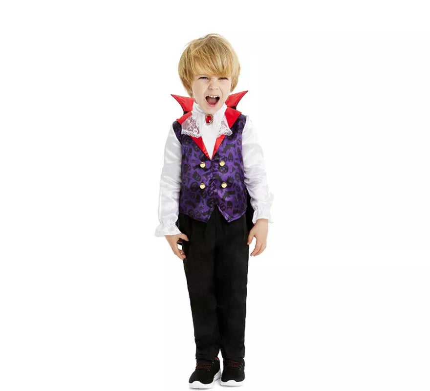 Translation missing: de.Disfraz de Vampiro clásico con capa y cuello para bebé y niño