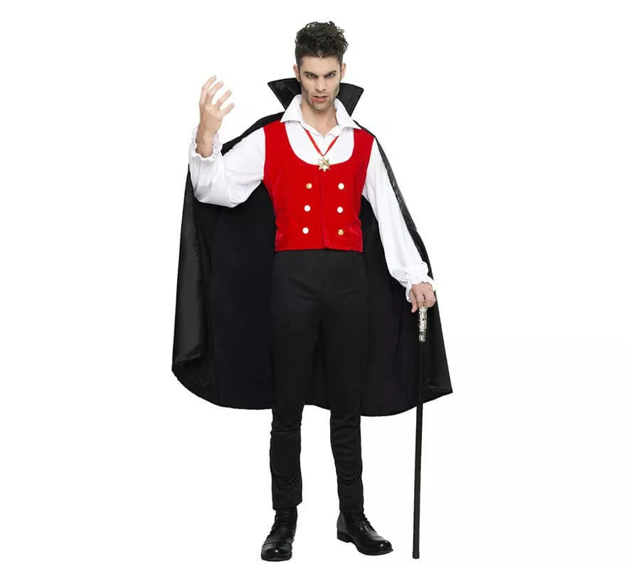 Disfraz de Vampiro con capa para hombre