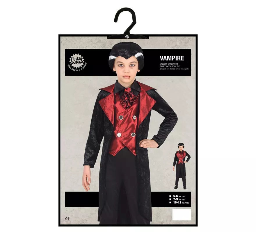 Translation missing: de.Disfraz de Vampiro Elegante con chaleco para niño