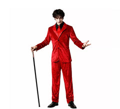 Rotes elegantes Vampirkostüm für Herren