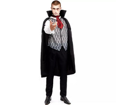 Schwarzes Vampirkostüm für Herren