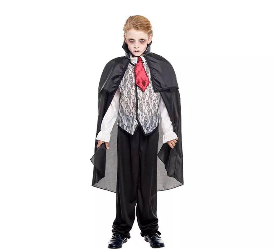 Translation missing: de.Disfraz de Vampiro Negro para niño