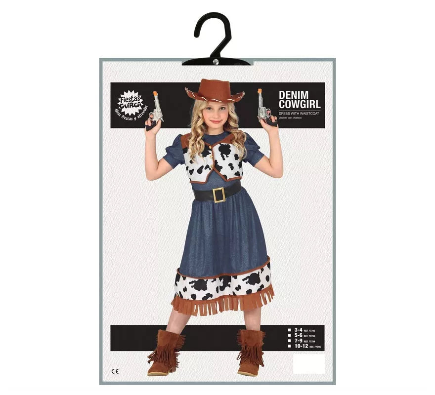Translation missing: de.Disfraz de Vaquera con vestido estampado para niña
