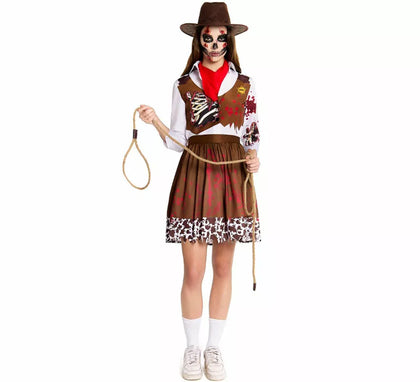 Disfraz de Vaquera Zombie para mujer