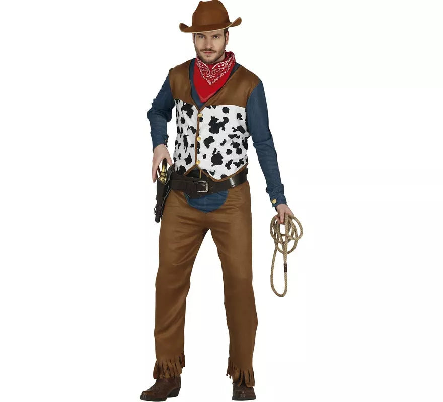 Translation missing: de.Disfraz de Vaquero Clásico con chaleco para hombre