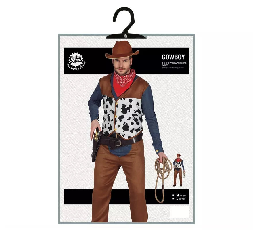 Translation missing: de.Disfraz de Vaquero Clásico con chaleco para hombre
