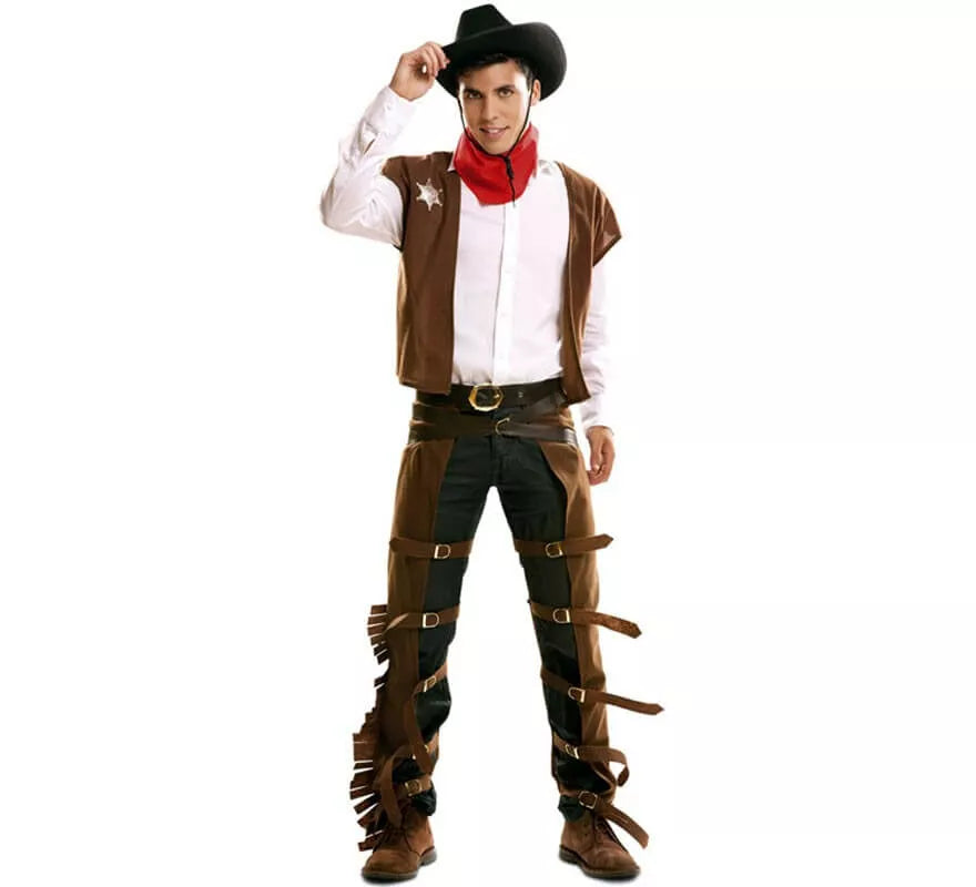 Translation missing: de.Disfraz de Vaquero con zahones para hombre