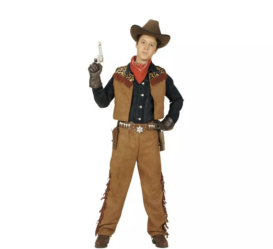 Disfraz de Vaquero o Indio 2 en 1 para niño y adolescentes