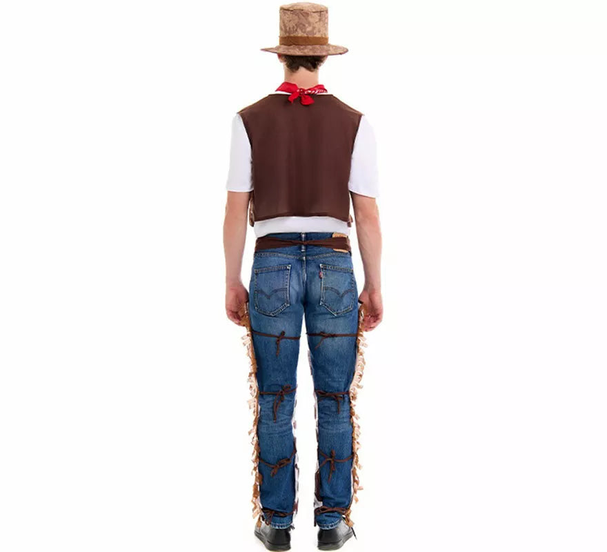 Translation missing: de.Disfraz de Vaquero Oeste con Zahones para hombre