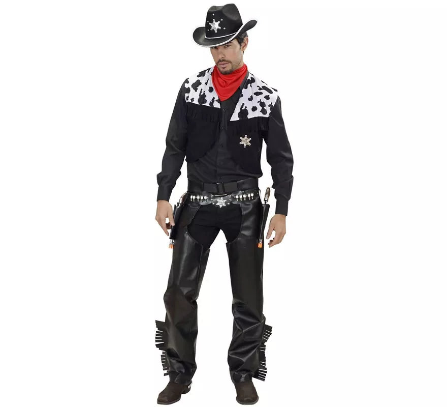 Translation missing: de.Disfraz de Vaquero Rodeo negro para hombre