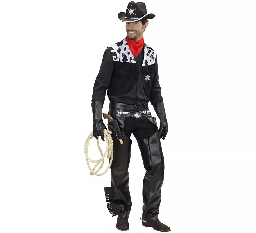 Translation missing: de.Disfraz de Vaquero Rodeo negro para hombre