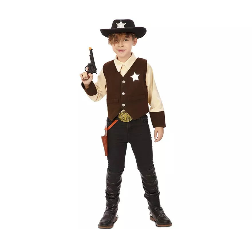 Translation missing: de.Disfraz de Vaquero Sheriff marrón para niño