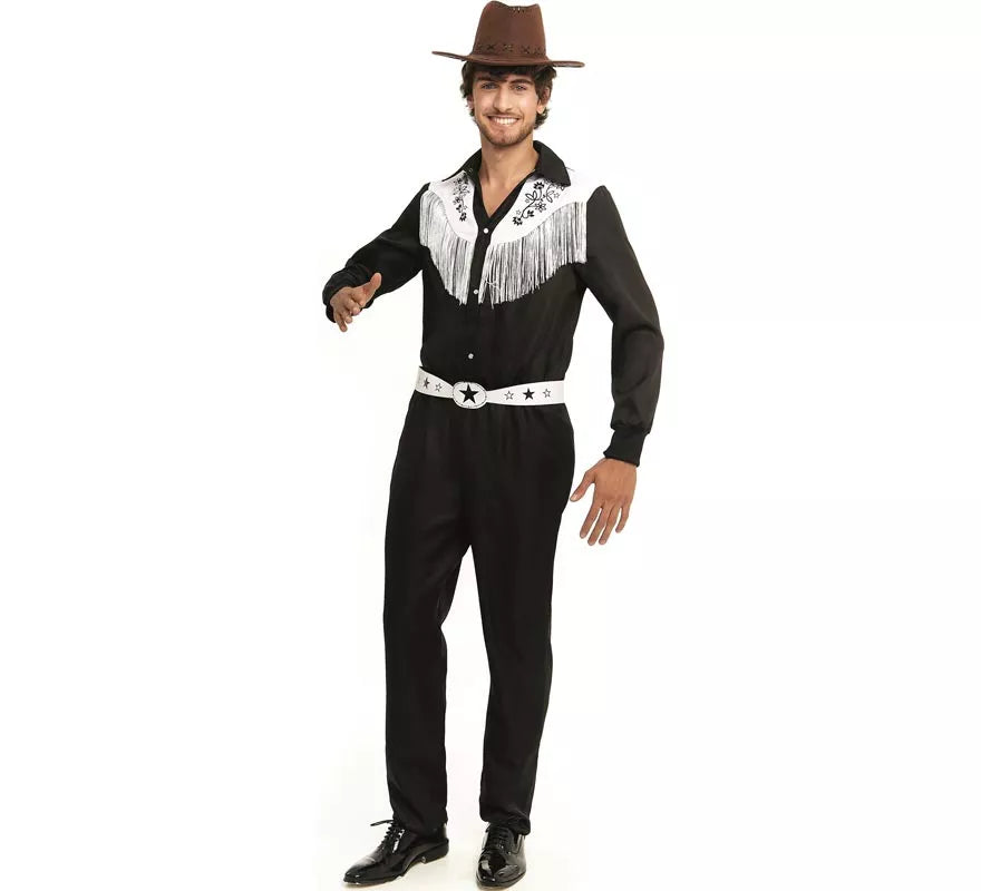 Translation missing: de.Disfraz de Vaquero Viejo Oeste blanco y negro para hombre