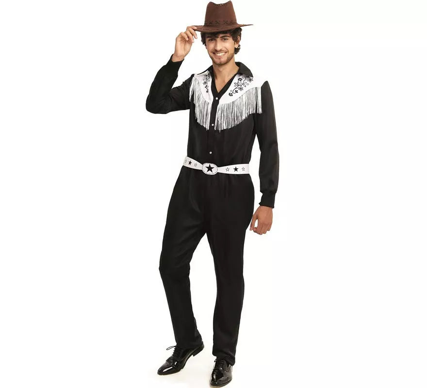 Translation missing: de.Disfraz de Vaquero Viejo Oeste blanco y negro para hombre