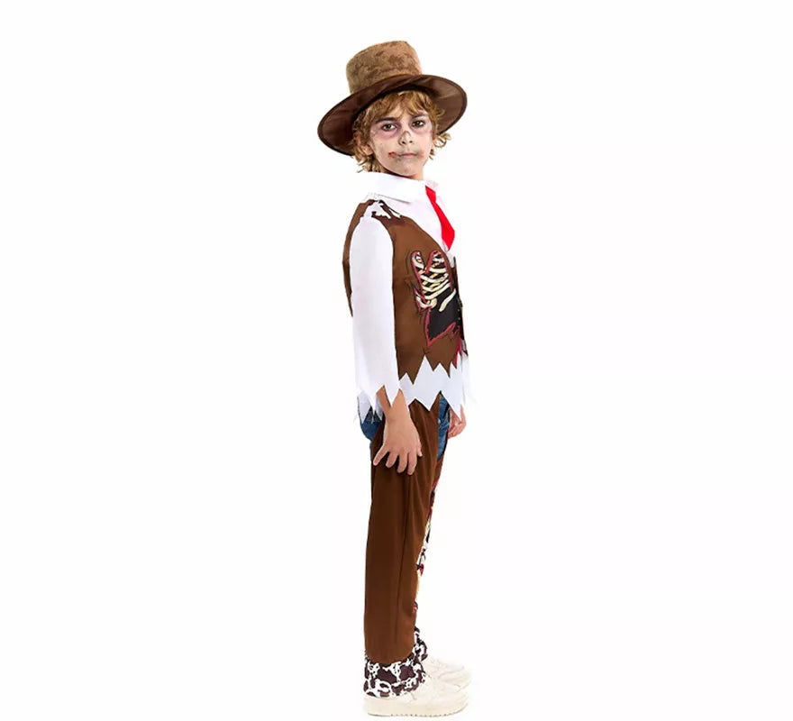Translation missing: de.Disfraz de Vaquero Zombie para niño