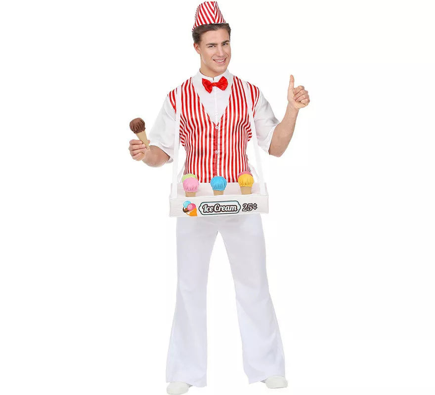Translation missing: de.Disfraz de Vendedor de Helados Tradicional para hombre