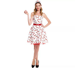 50er-Jahre-Kirschkleid-Kostüm für Damen
