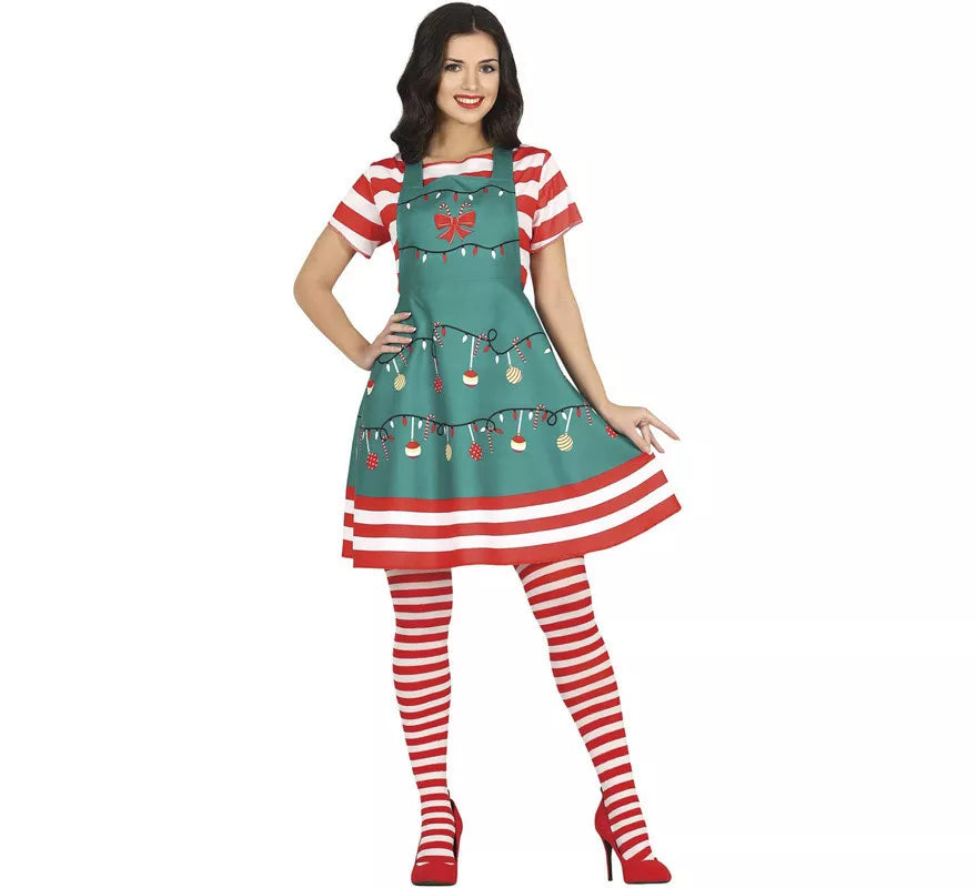 Translation missing: de.Disfraz de Vestido de Navidad con adornos para mujer