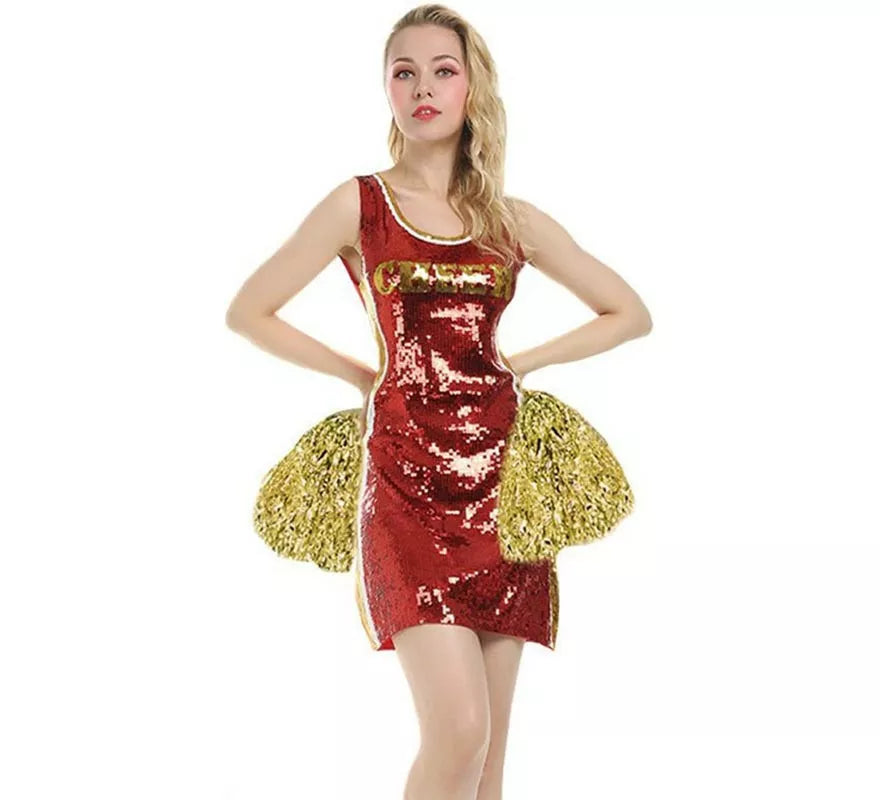 Translation missing: de.Disfraz de Vestido Lentejuelas Animadora para mujer